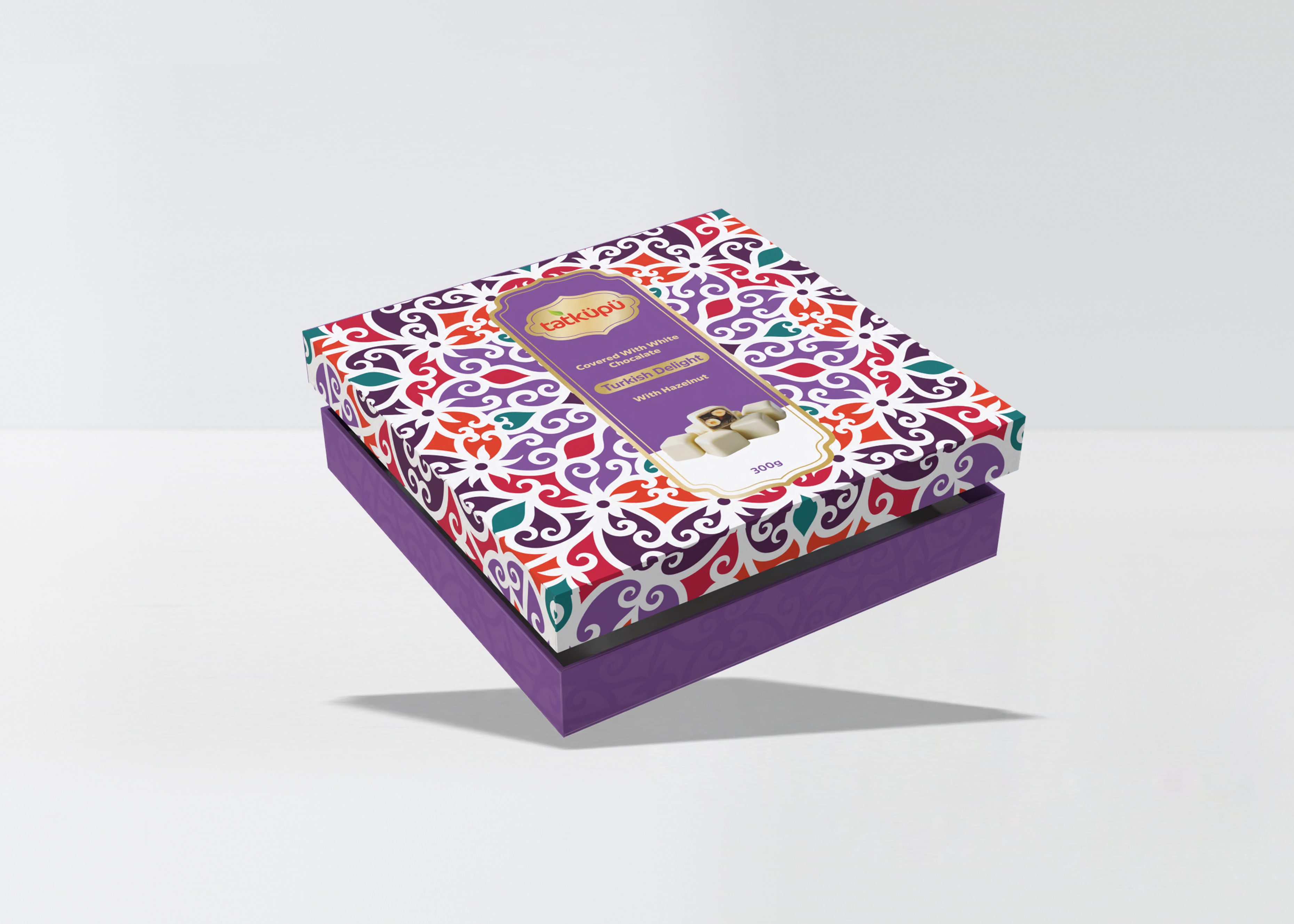 TATKÜPÜ WHITE CHOCOLATE AND HAZELNUT TURKISH DELIGHT 300 GR.